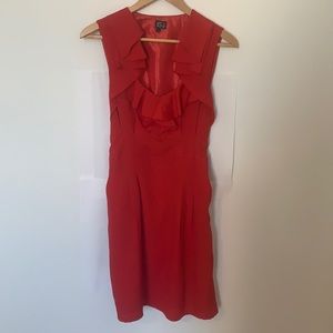 Red Ruffle Party Dress